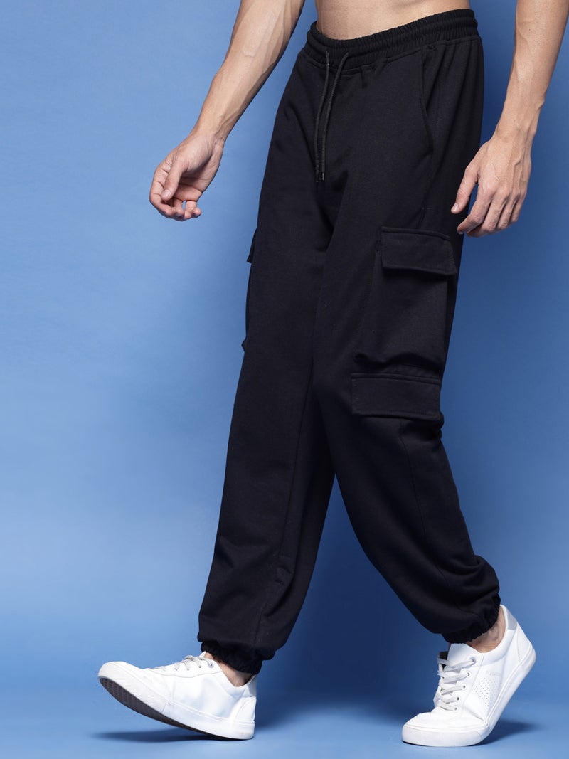 FLYNOFF Black 4 Pocket Loose Fit Cargo - Image 2